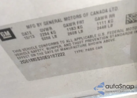 2014 Cadillac Xts Luxury Collection z USA, uszkodzony, nr VIN 2G61M5S30E9187222